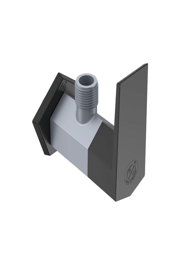 R. N. RN Angle Cock - Space-Saving Under Basin Wall Mount Valve for Bathroom Superior Plastic Taps (PTMT) RNG2009B01_Metallic Grey Black Dual | 15mm(1/2") Cartridge | 5 Year Warranty - Image 5